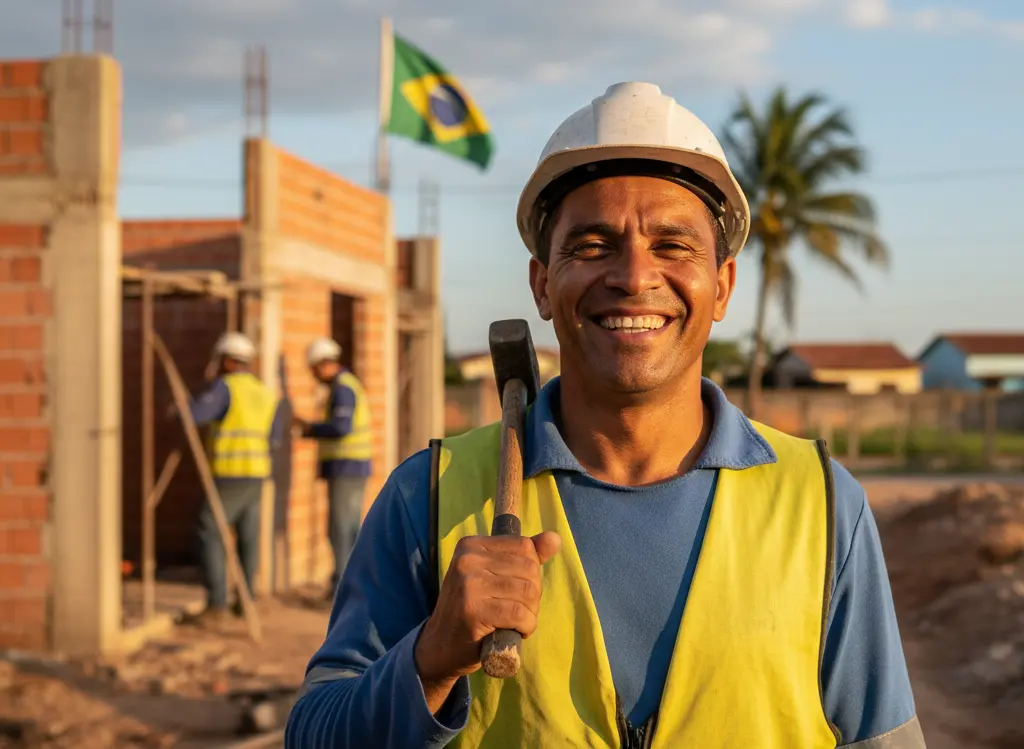 Trabalhadora CLT analisando contrato de empréstimo consignado privado