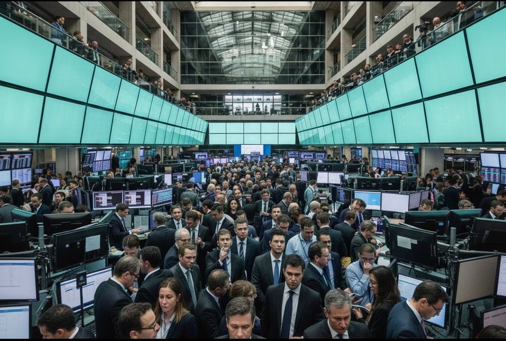 Gráfico financeiro em alta representando o recorde histórico do Ibovespa acima de 159 mil pontos