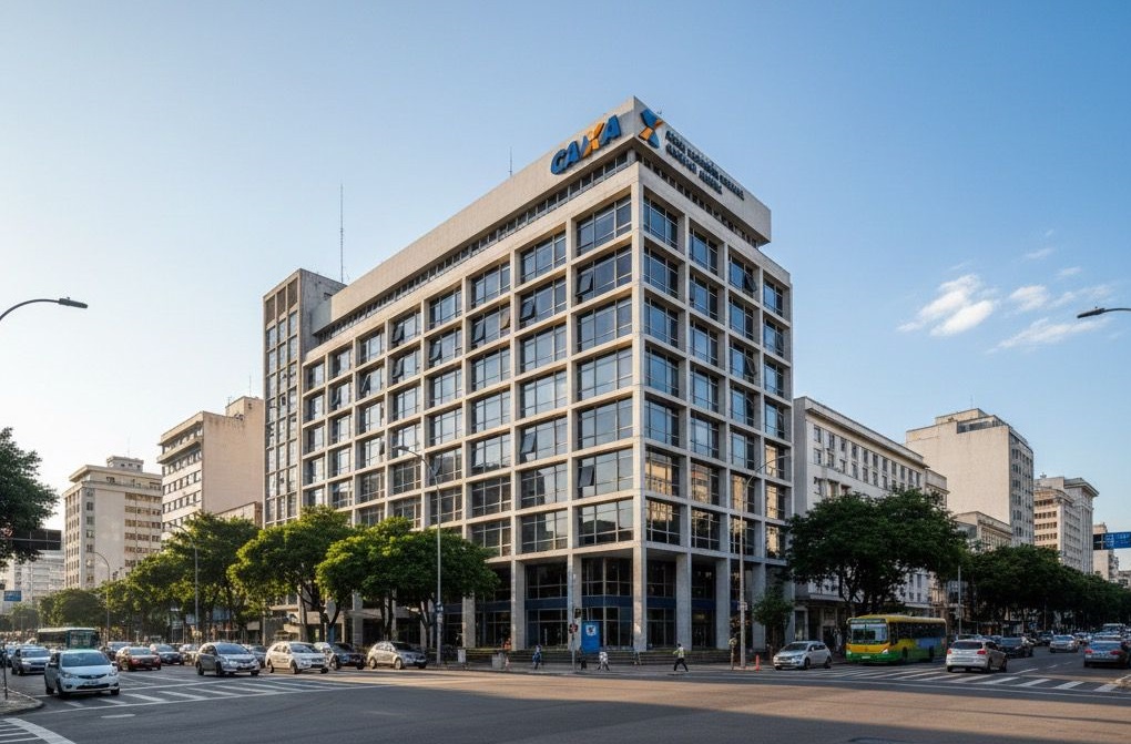 Fachada de agência da Caixa Econômica Federal