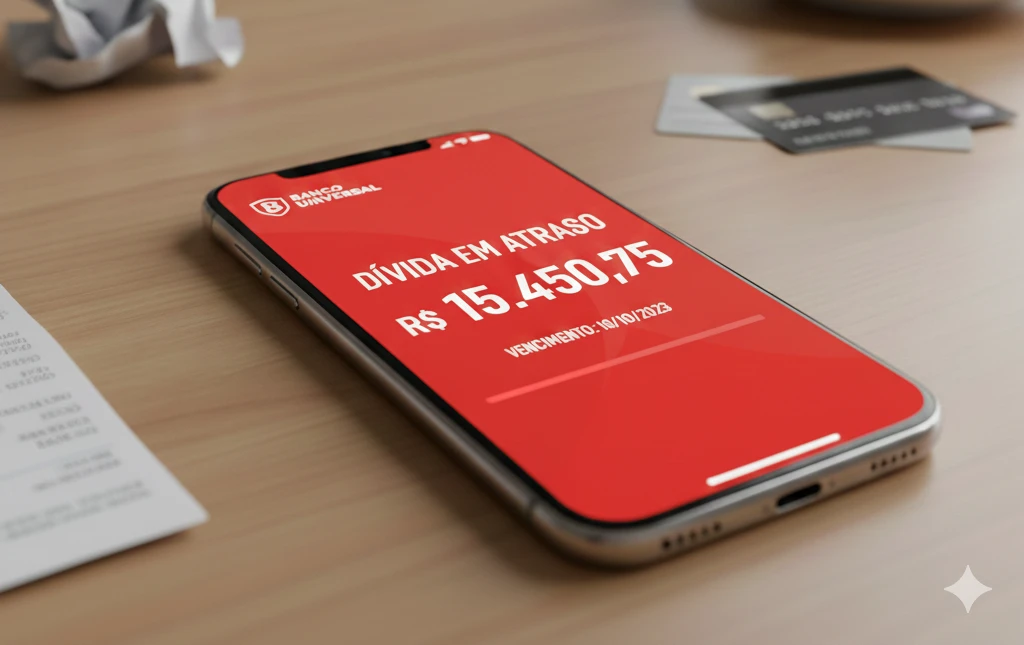 Pessoa analisando dívida de cartão de crédito e calculando opções de negociação